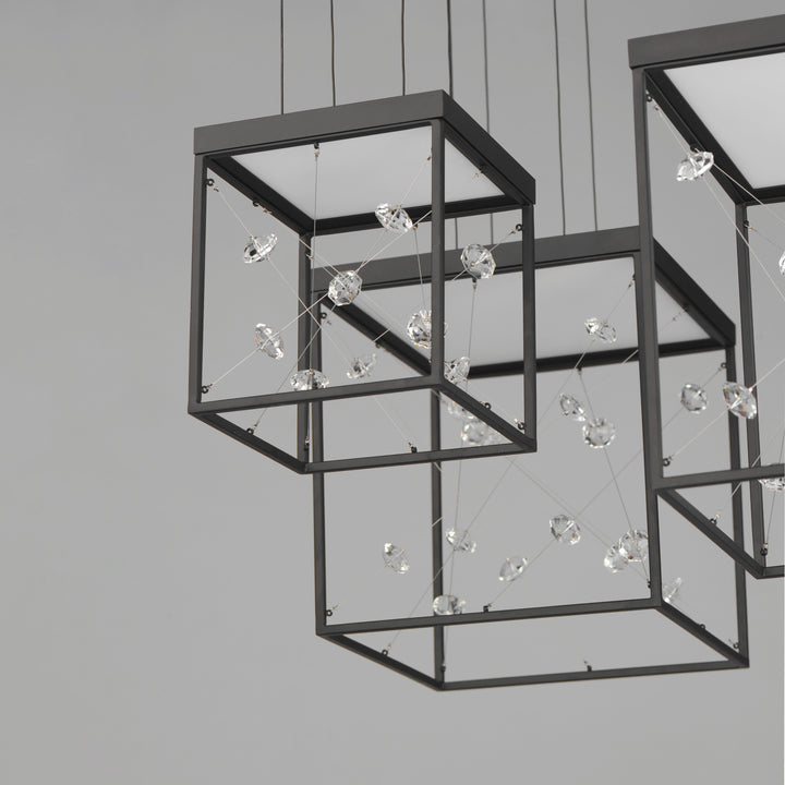 Entanglement 4-Light LED Pendant by ET2 Lighting, styled view 4