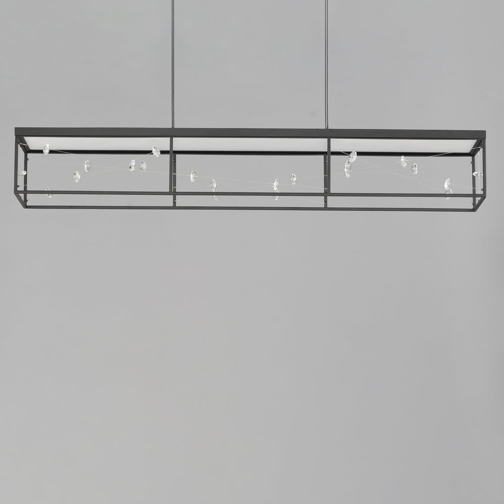 Entanglement Linear LED Pendant by ET2 Lighting, styled view 1