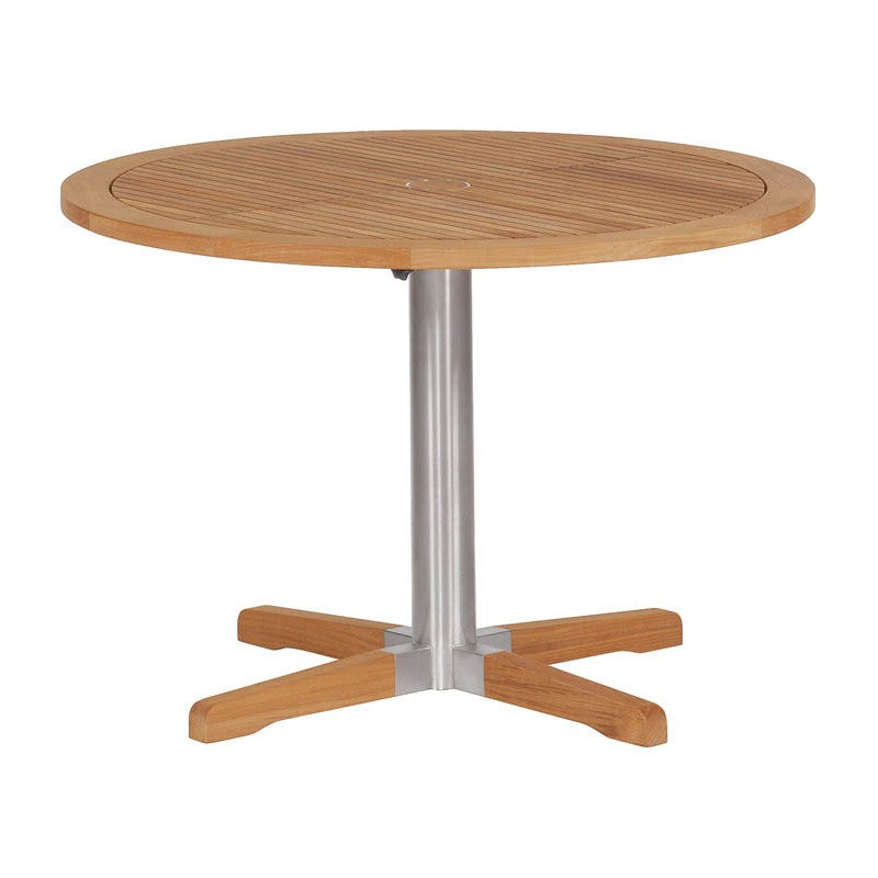 Equinox Bistro Table 100 Round by Barlow Tyrie, white background