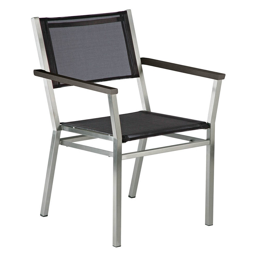 Equinox Carver – Stainless & Sling by Barlow Tyrie – Graphite / Charcoal, white background