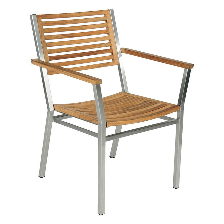 Equinox Carver – Stainless &amp; Teak by Barlow Tyrie, white background