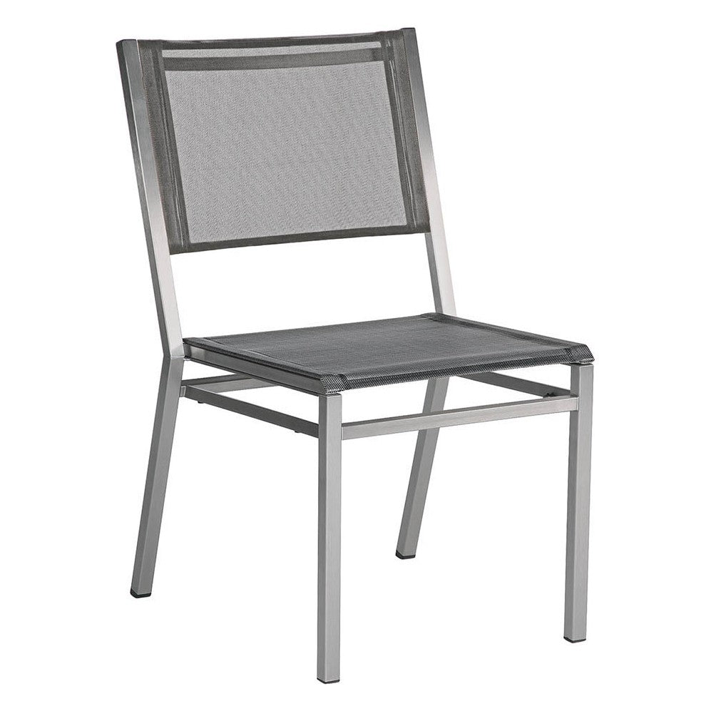 Equinox Chair – Stainless &amp; Sling by Barlow Tyrie – Platinum