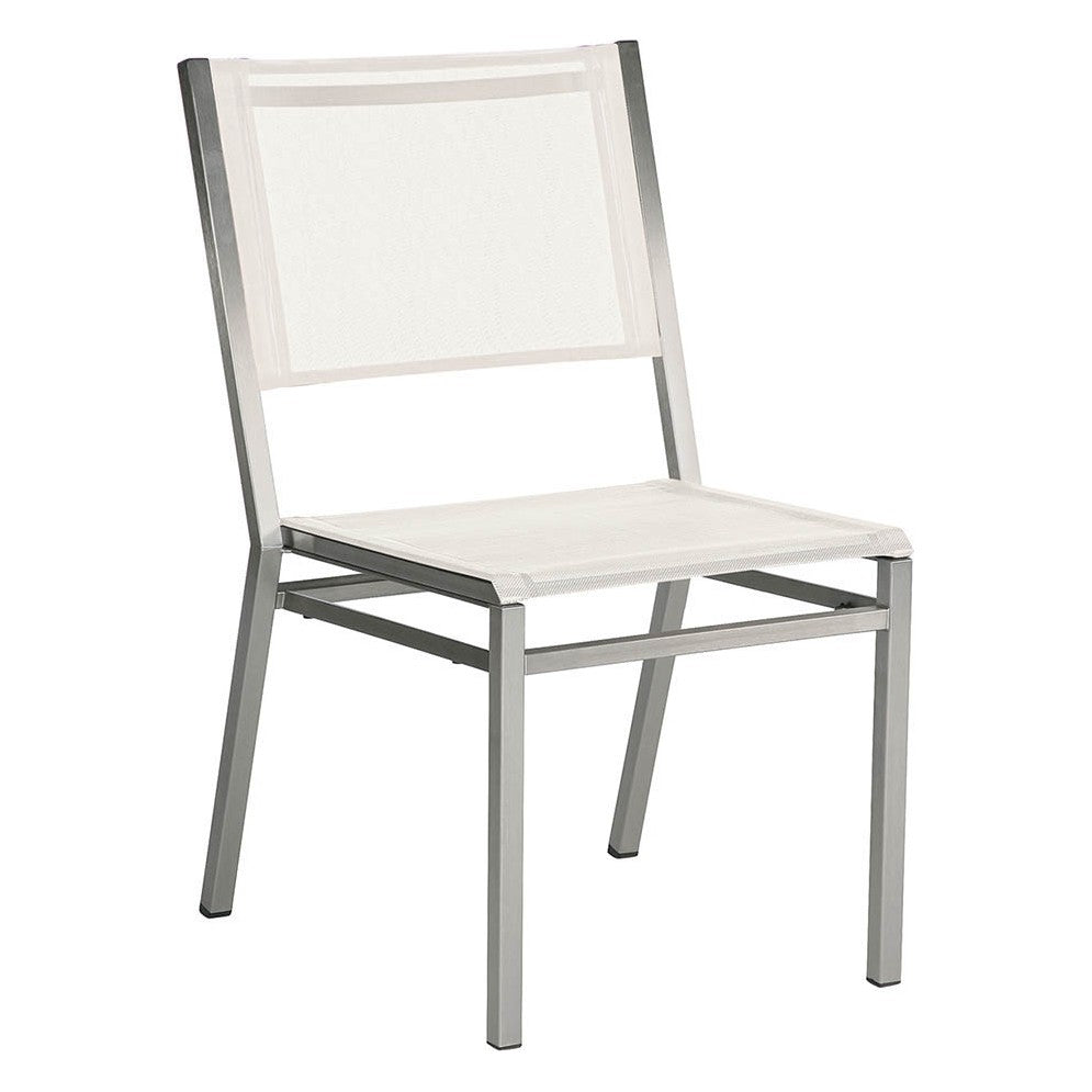 Equinox Chair – Stainless &amp; Sling by Barlow Tyrie – Pearl