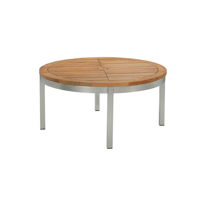 Equinox Conversation Table 100 Round by Barlow Tyrie, white background