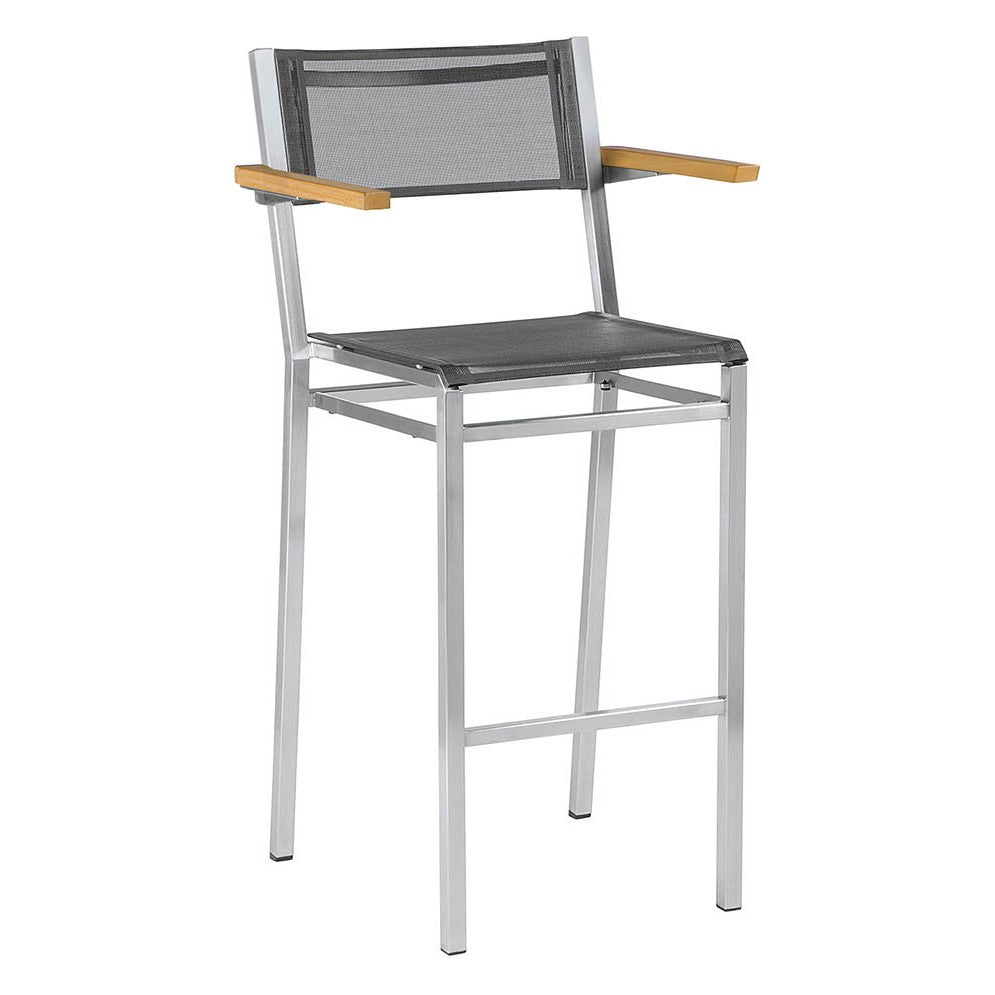 Equinox Counter Height Carver by Barlow Tyrie – Charcoal, white background