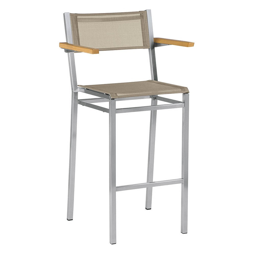Equinox Counter Height Carver by Barlow Tyrie – Titanium