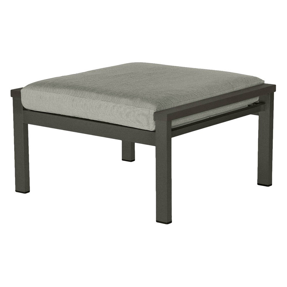 Equinox Deep Seating Ottoman – Powder-Coated by Barlow Tyrie – Graphite - Carbon, white background