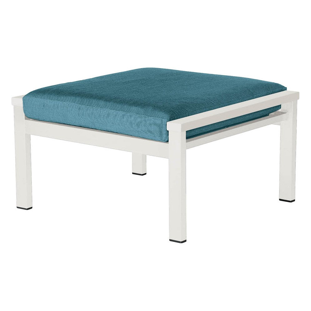 Equinox Deep Seating Ottoman – Powder-Coated by Barlow Tyrie – Arctic White - Seagull