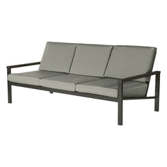 Equinox Deep Seating Three-Seater Settee – Powder-Coated by Barlow Tyrie – Graphite - Carbon, white background