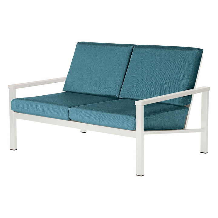 Equinox Deep Seating Two-Seater Settee – Powder-Coated by Barlow Tyrie – Arctic White - Seagull