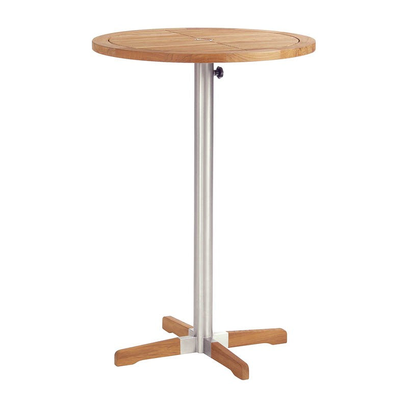 Equinox High Dining Bistro Table 70 Round by Barlow Tyrie, white background