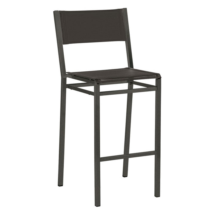 Equinox High Dining Chair – Powder-Coated by Barlow Tyrie – Graphite / Carbon, white background