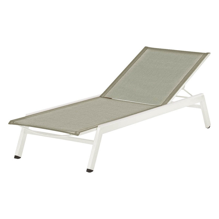 Equinox Lounger – Powder-Coated by Barlow Tyrie – Arctic White / Seagull