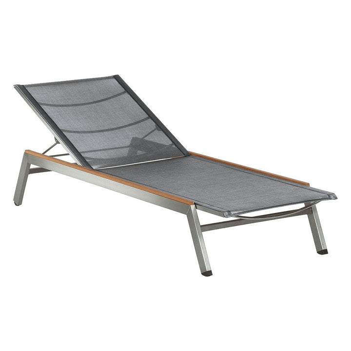 Equinox Lounger – Stainless &amp; Teak by Barlow Tyrie – Platinum