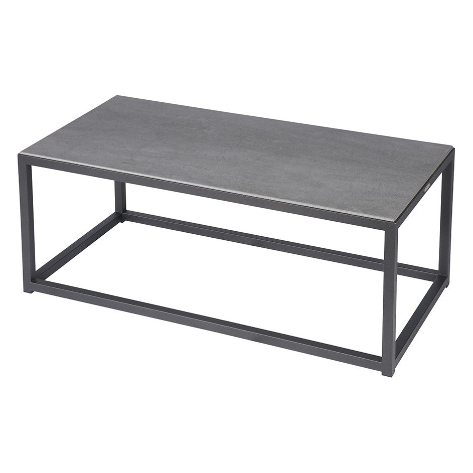 Equinox Low Table 100 – Ceramic Top by Barlow Tyrie – Graphite / Dusk Ceramic, white background