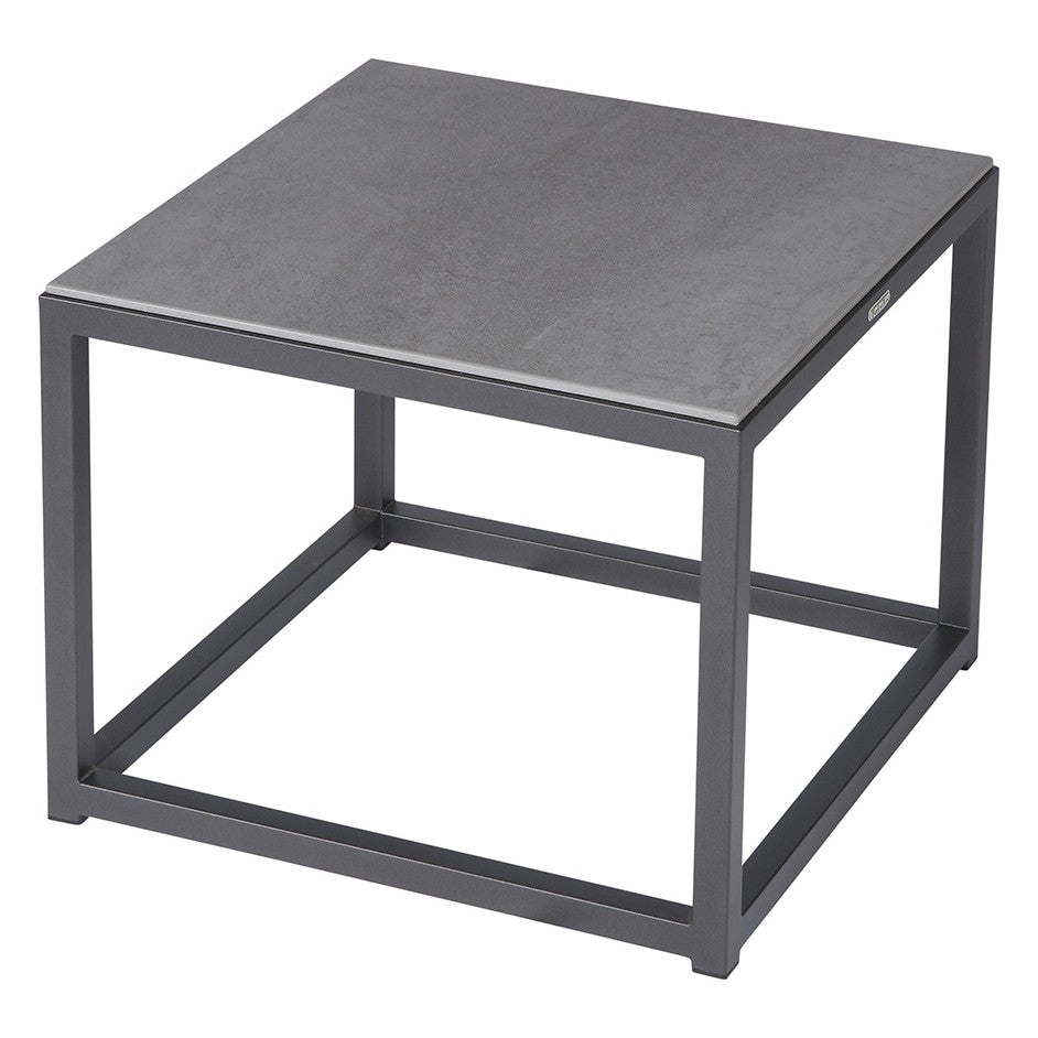 Equinox Low Table 50 by Barlow Tyrie – Graphite / Dusk Ceramic, white background