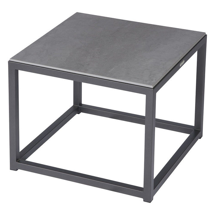 Equinox Low Table 50 by Barlow Tyrie – Graphite / Dusk Ceramic, white background