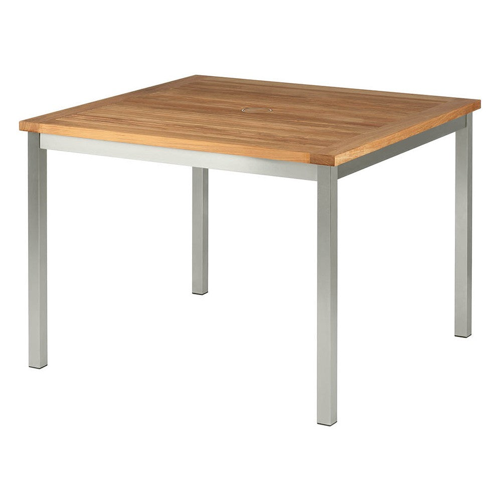 Equinox Table 100 – Teak Top by Barlow Tyrie, white background