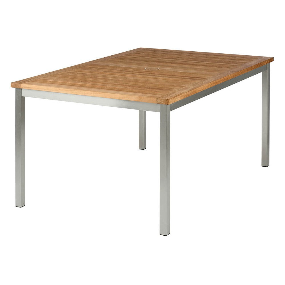 Equinox Table 150 – Teak Top by Barlow Tyrie, white background