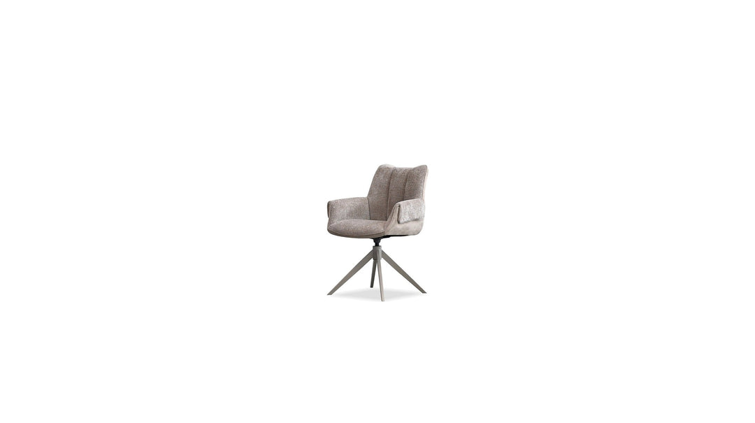 ESPARA Dining Chair in Avena Oat Alcantara/ Alpaca Chenille