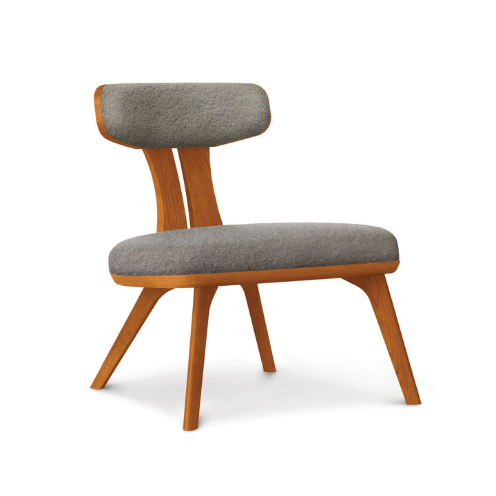 Estelle Lounge Chair in Wooly Light Smoke Fabric