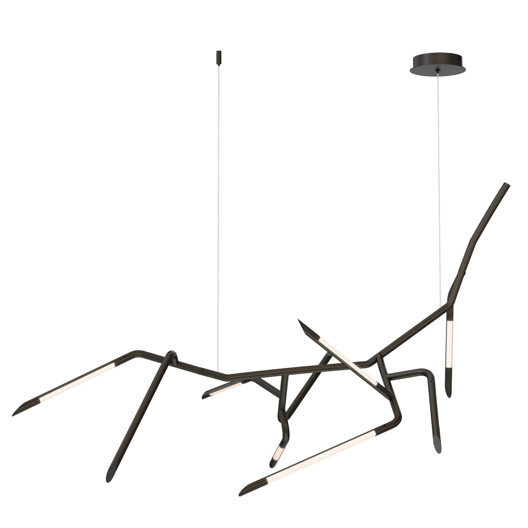 ET2 Scion 50-inch LED pendant in Black on white background