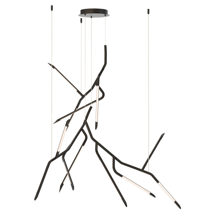 ET2 Scion 53-inch 3-Light LED pendant in Black on white background