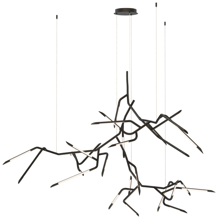 ET2 Scion 80-inch 3-Light LED pendant in Black on white background