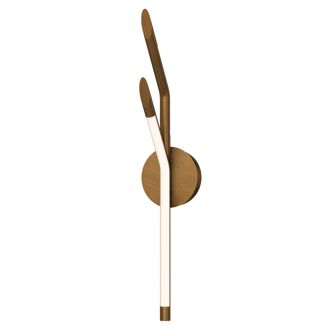 ET2 Scion 24-inch LED Wall Sconce in Weathered Brass on white