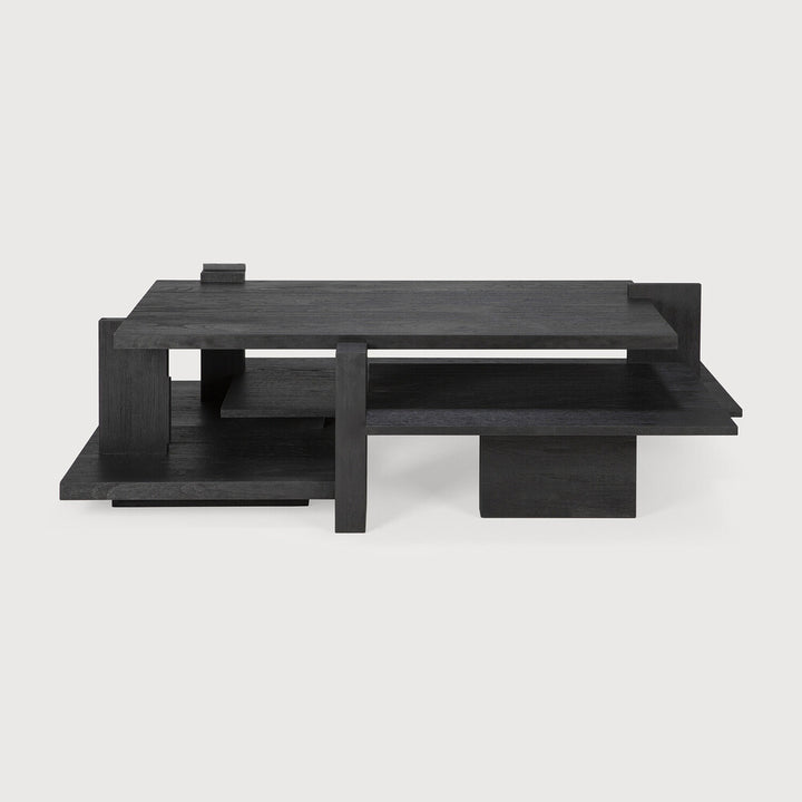 Ethnicraft Abstract coffee table in black teak on white background