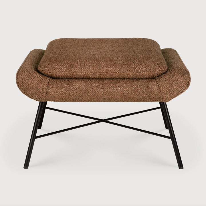 Ethnicraft Barrow footstool Colour:Copper fabric on white background