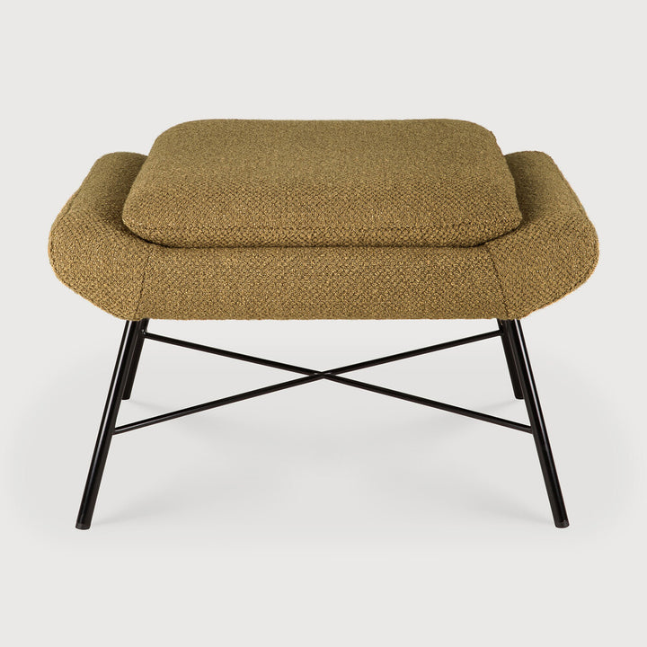 Ethnicraft Barrow footstool Colour:Ginger fabric on white background