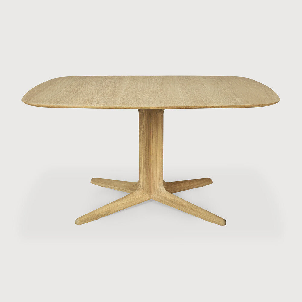 Ethnicraft Corto dining table in natural oak on white background