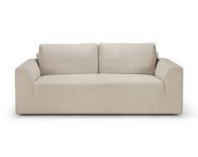 Ethnicraft Ease two-seat sofa in Leche fabric on a white background