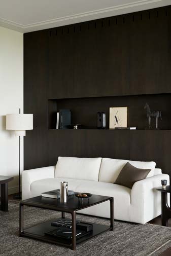 Ethnicraft Ease sofa in Leche fabric in a modern living room