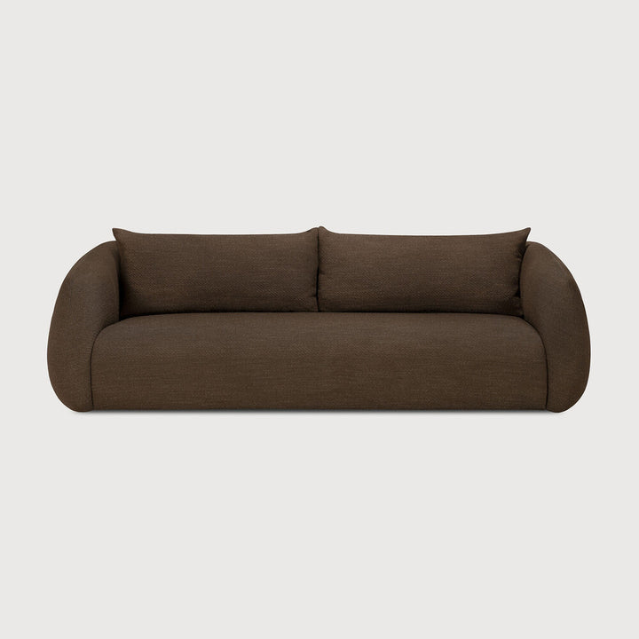 Ethnicraft Figur sofa Colour:Chocolate, Size:3 seater on white background