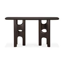 Ethnicraft Flow mahogany rose brown console on a white background
