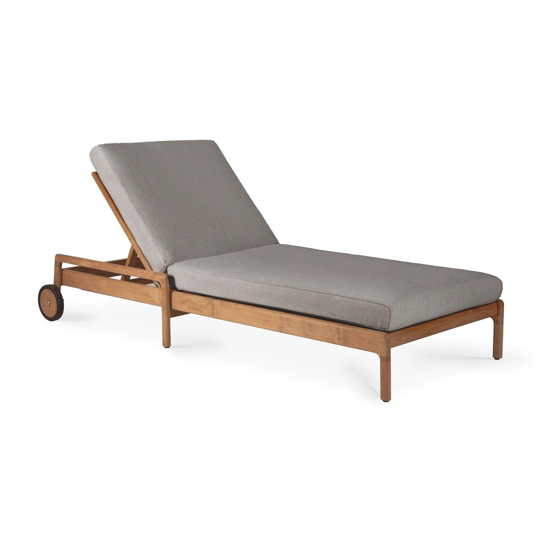 Jack Outdoor Adjustable Lounger by Ethnicraft — complete studio view on white background
