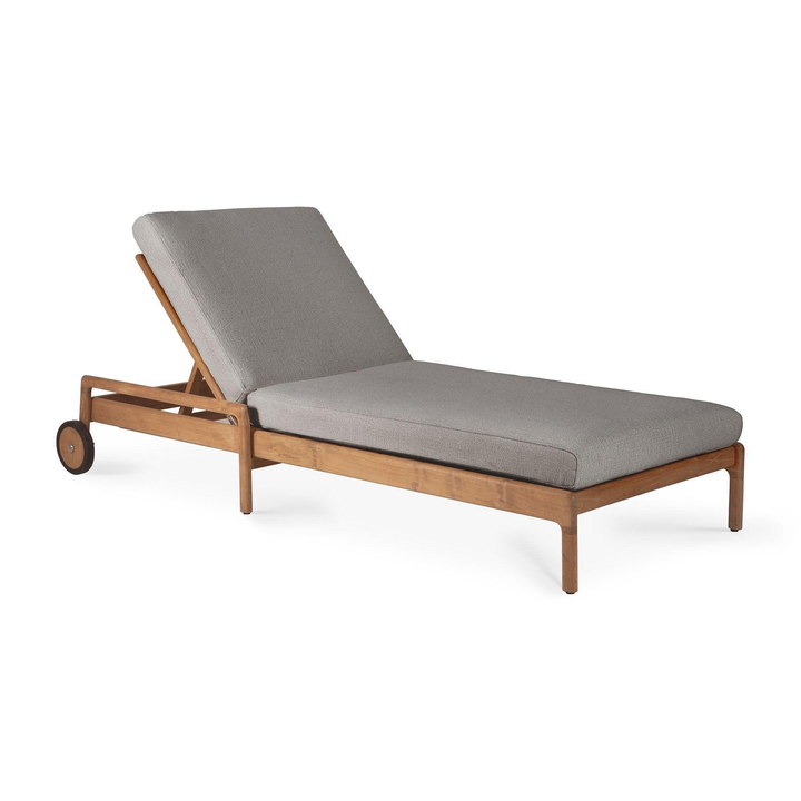 Jack Outdoor Adjustable Lounger by Ethnicraft — complete studio view on white background