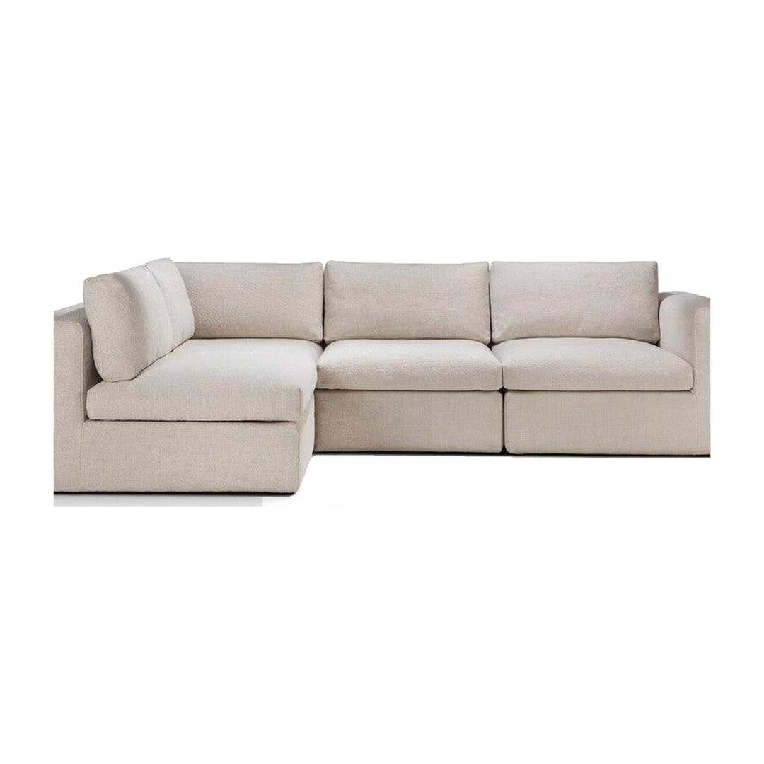 Mellow 4-Piece Modular Sectional by Ethnicraft, complete product view