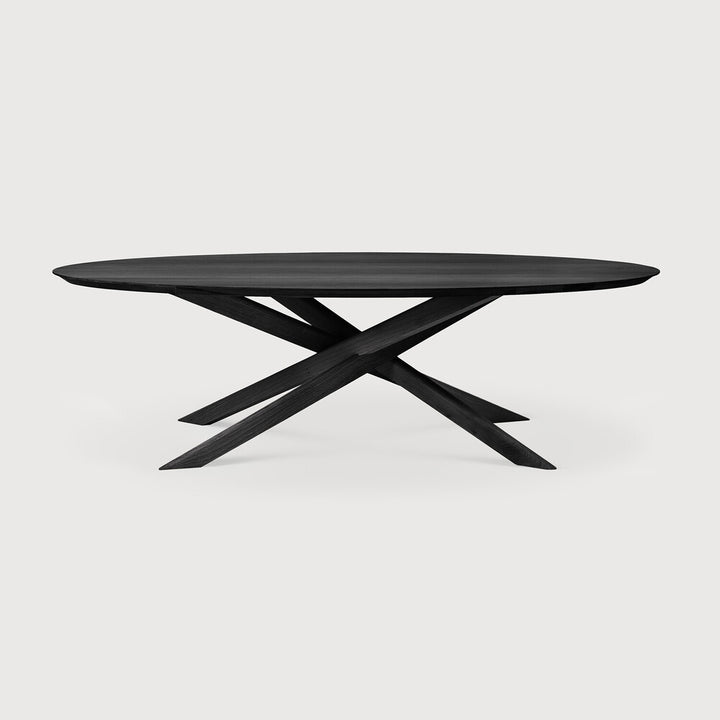 Ethnicraft Mikado dining table Material:Oak black, Size:105 in on white background