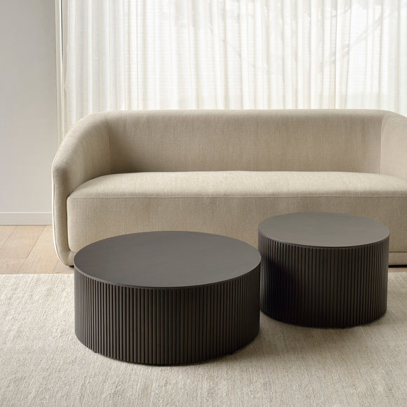 Roller Max Round Storage Coffee Table by Ethnicraft Coffee Tables Ethnicraft