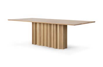 Ethnicraft Sequence oak dining table on a white background