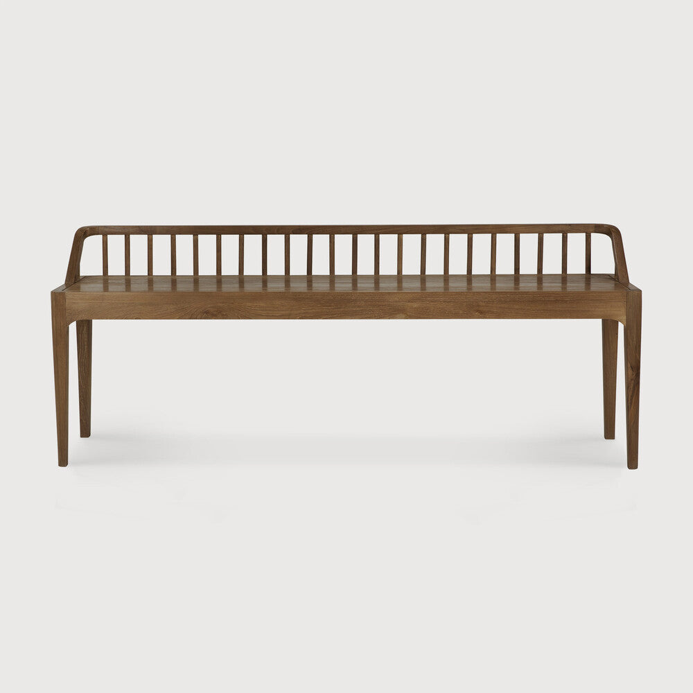 Ethnicraft Spindle bench Material:Reclaimed teak on white background
