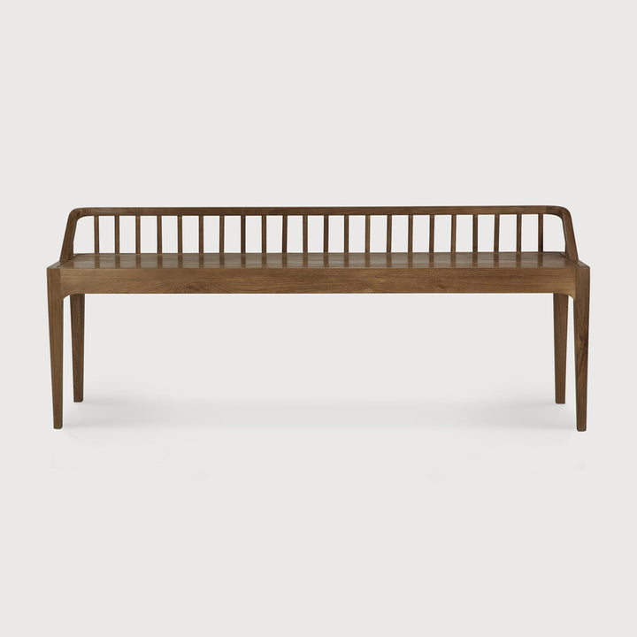 Ethnicraft Spindle bench Material:Reclaimed teak on white background