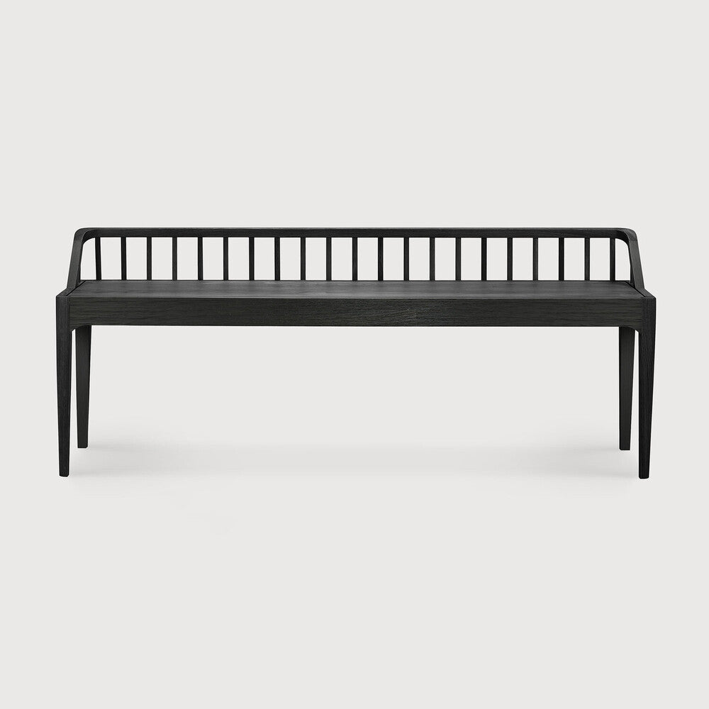 Ethnicraft Spindle bench Material:Oak black on white background