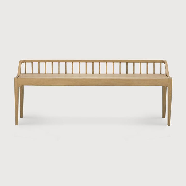 Ethnicraft Spindle bench Material:Oak on white background