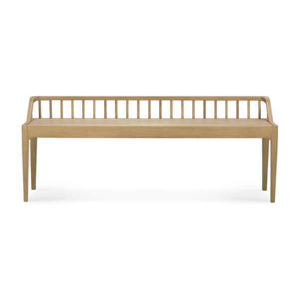 Spindle Bench by Ethnicraft, complete product view