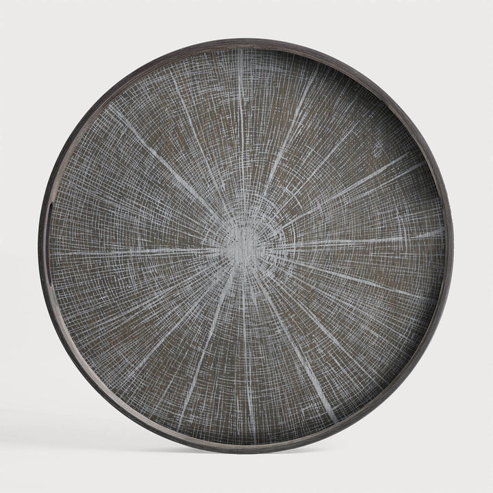 Ethnicraft 20305 — Slice Wooden Tray, Round, Small, White Slice
