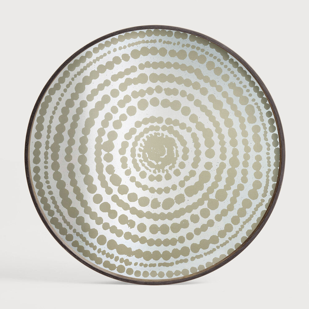 Ethnicraft 20373 — Beads Mirror Tray, Round, Large